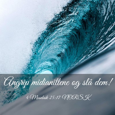 Picture 03 - 4 Mosebok 25:17 NORSK - Angrip midianittene og slå - Bible Verse Picture