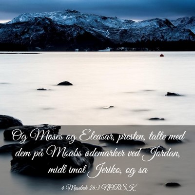 Picture 03 - 4 Mosebok 26:3 NORSK - Og Moses og Eleasar, presten, talte med dem på - Bible Verse Picture