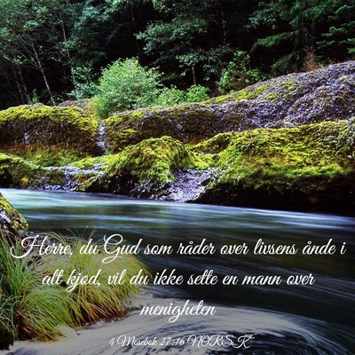Picture 03 - 4 Mosebok 27:16 NORSK - Herre, du Gud som råder over livsens ånde i alt - Bible Verse Picture