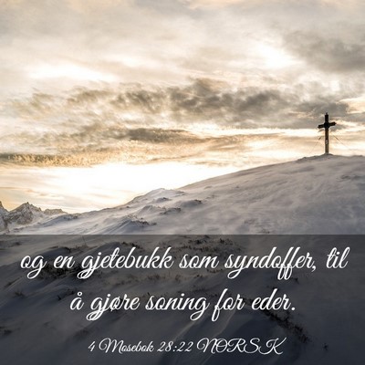Picture 03 - 4 Mosebok 28:22 NORSK - og en gjetebukk som syndoffer, til å gjøre - Bible Verse Picture