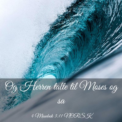 Picture 03 - 4 Mosebok 3:11 NORSK - Og Herren talte til Moses og - Bible Verse Picture