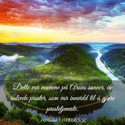 Picture 03 - 4 Mosebok 3:3 NORSK - Dette var navnene på Arons sønner, de salvede - Bible Verse Picture