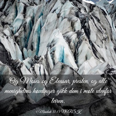 Picture 03 - 4 Mosebok 31:13 NORSK - Og Moses og Eleasar, presten, og alle menighetens - Bible Verse Picture