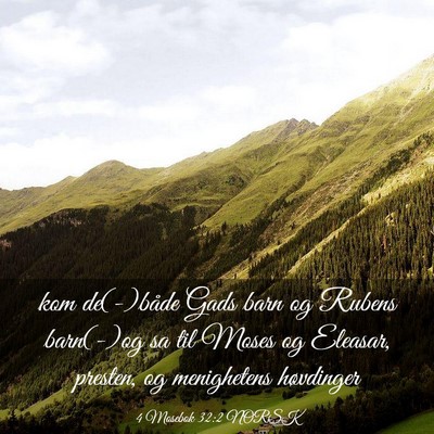 Picture 03 - 4 Mosebok 32:2 NORSK - kom de(-)både Gads barn og Rubens barn(-)og sa - Bible Verse Picture