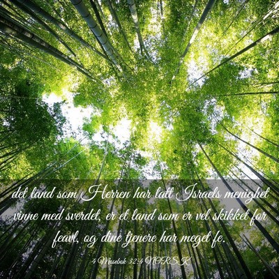 Picture 03 - 4 Mosebok 32:4 NORSK - det land som Herren har latt Israels menighet - Bible Verse Picture