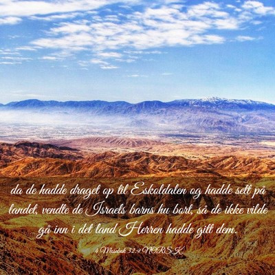 Picture 03 - 4 Mosebok 32:9 NORSK - da de hadde draget op til Eskoldalen og hadde - Bible Verse Picture