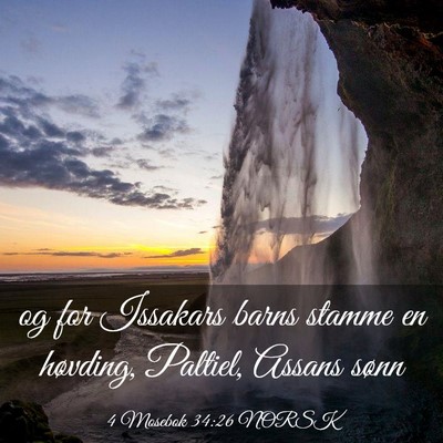 Picture 03 - 4 Mosebok 34:26 NORSK - og for Issakars barns stamme en høvding, - Bible Verse Picture