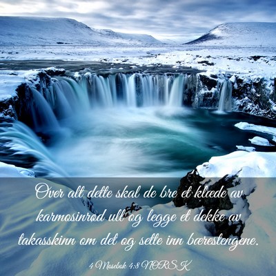 Picture 03 - 4 Mosebok 4:8 NORSK - Over alt dette skal de bre et klæde av - Bible Verse Picture