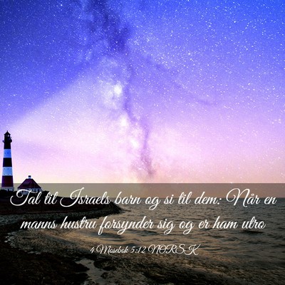 Picture 03 - 4 Mosebok 5:12 NORSK - Tal til Israels barn og si til dem: Når en manns - Bible Verse Picture