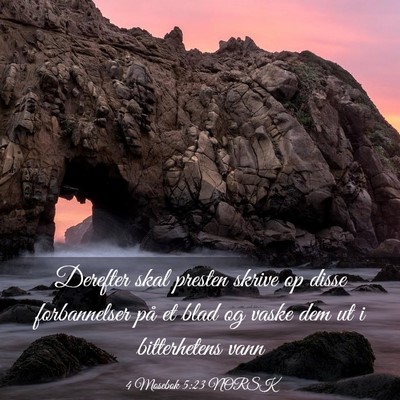 Picture 03 - 4 Mosebok 5:23 NORSK - Derefter skal presten skrive op disse - Bible Verse Picture