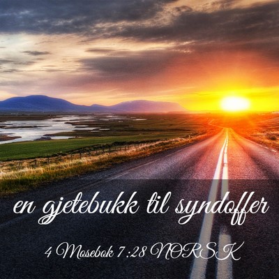 Picture 03 - 4 Mosebok 7:28 NORSK - en gjetebukk til - Bible Verse Picture