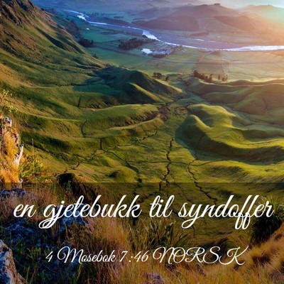 Picture 03 - 4 Mosebok 7:46 NORSK - en gjetebukk til - Bible Verse Picture