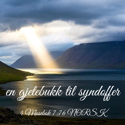 Picture 03 - 4 Mosebok 7:76 NORSK - en gjetebukk til - Bible Verse Picture