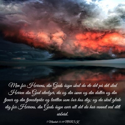 Picture 03 - 5 Mosebok 12:18 NORSK - Men for Herrens, din Guds åsyn skal du ete det - Bible Verse Picture