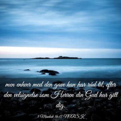 Picture 03 - 5 Mosebok 16:17 NORSK - men enhver med den gave han har råd til, efter - Bible Verse Picture