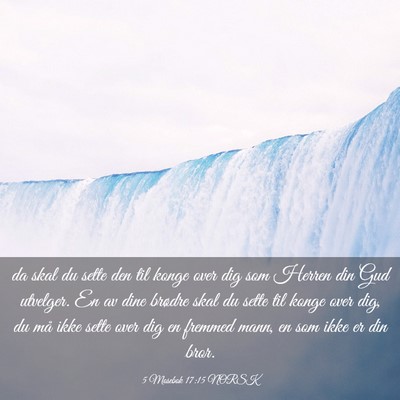 Picture 03 - 5 Mosebok 17:15 NORSK - da skal du sette den til konge over dig som - Bible Verse Picture