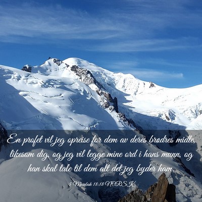 Picture 03 - 5 Mosebok 18:18 NORSK - En profet vil jeg opreise for dem av deres - Bible Verse Picture