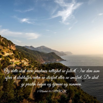 Picture 03 - 5 Mosebok 18:3 NORSK - Og dette skal være prestenes rettighet av - Bible Verse Picture