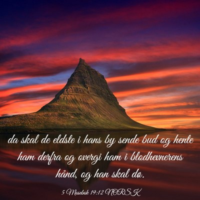 Picture 03 - 5 Mosebok 19:12 NORSK - da skal de eldste i hans by sende bud og hente - Bible Verse Picture