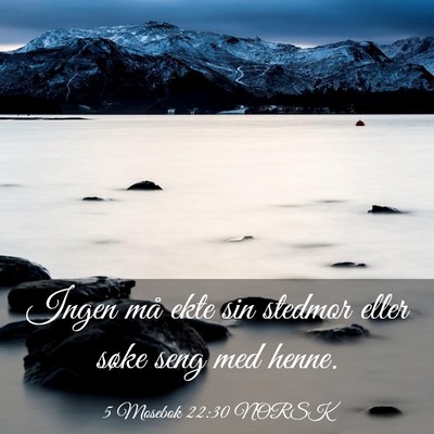 Picture 03 - 5 Mosebok 22:30 NORSK - Ingen må ekte sin stedmor eller søke seng med - Bible Verse Picture