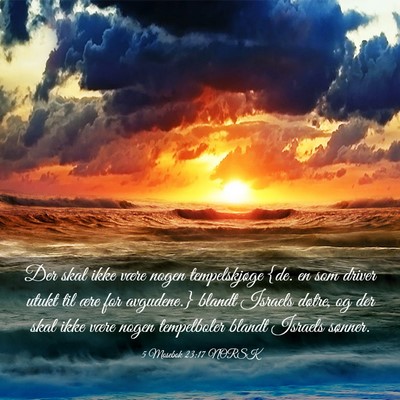Picture 03 - 5 Mosebok 23:17 NORSK - Der skal ikke være nogen tempelskjøge {de. en - Bible Verse Picture