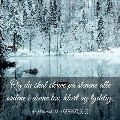 Picture 03 - 5 Mosebok 27:8 NORSK - Og du skal skrive på stenene alle ordene i denne - Bible Verse Picture