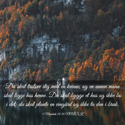 Picture 03 - 5 Mosebok 28:30 NORSK - Du skal trolove dig med en kvinne, og en annen - Bible Verse Picture
