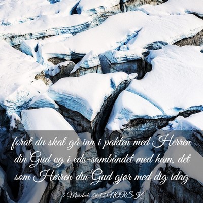 Picture 03 - 5 Mosebok 29:12 NORSK - forat du skal gå inn i pakten med Herren din Gud - Bible Verse Picture
