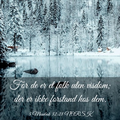 Picture 03 - 5 Mosebok 32:28 NORSK - For de er et folk uten visdom; der er ikke - Bible Verse Picture