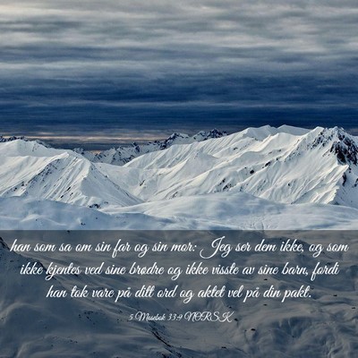 Picture 03 - 5 Mosebok 33:9 NORSK - han som sa om sin far og sin mor: Jeg ser dem - Bible Verse Picture