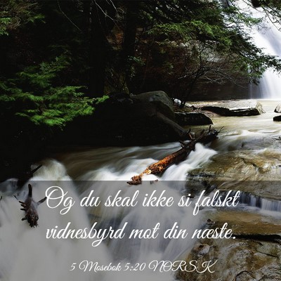 Picture 03 - 5 Mosebok 5:20 NORSK - Og du skal ikke si falskt vidnesbyrd mot din - Bible Verse Picture