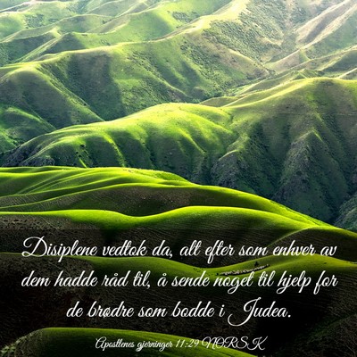 Picture 03 - Apostlenes gjerninger 11:29 NORSK - Disiplene vedtok da, alt efter som enhver av dem - Bible Verse Picture
