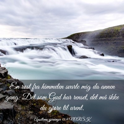 Picture 03 - Apostlenes gjerninger 11:9 NORSK - En røst fra himmelen svarte mig da annen gang: - Bible Verse Picture