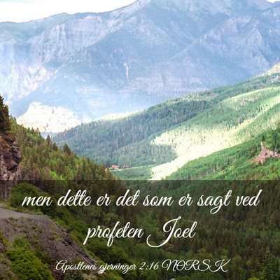 Picture 03 - Apostlenes gjerninger 2:16 NORSK - men dette er det som er sagt ved profeten - Bible Verse Picture