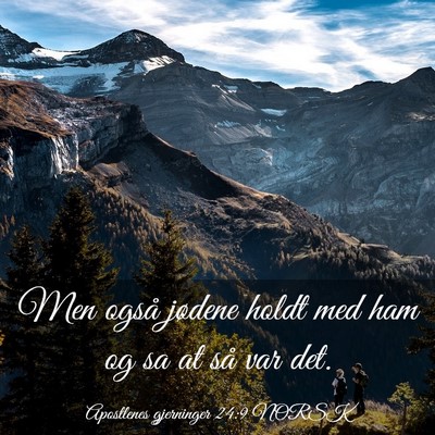 Picture 03 - Apostlenes gjerninger 24:9 NORSK - Men også jødene holdt med ham og sa at så var - Bible Verse Picture