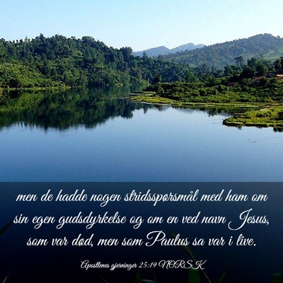 Picture 03 - Apostlenes gjerninger 25:19 NORSK - men de hadde nogen stridsspørsmål med ham om - Bible Verse Picture