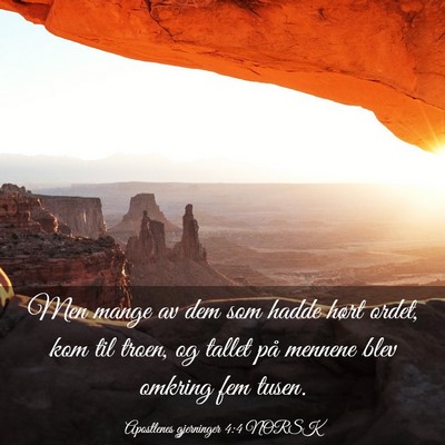 Picture 03 - Apostlenes gjerninger 4:4 NORSK - Men mange av dem som hadde hørt ordet, kom til - Bible Verse Picture