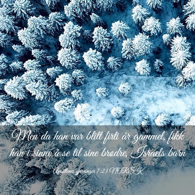 Picture 03 - Apostlenes gjerninger 7:23 NORSK - Men da han var blitt firti år gammel, fikk han i - Bible Verse Picture