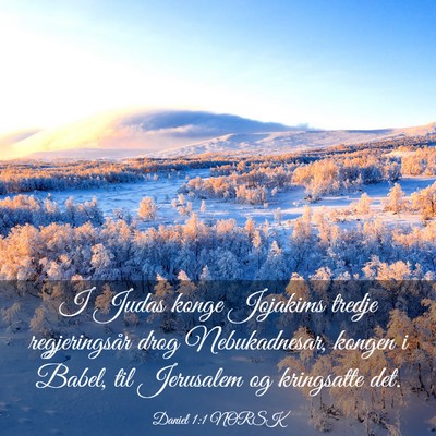 Picture 03 - Daniel 1:1 NORSK - I Judas konge Jojakims tredje regjeringsår drog - Bible Verse Picture