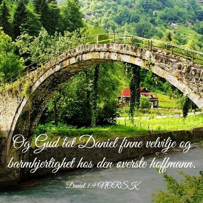 Picture 03 - Daniel 1:9 NORSK - Og Gud lot Daniel finne velvilje og - Bible Verse Picture