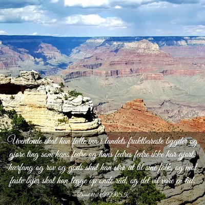 Picture 03 - Daniel 11:24 NORSK - Uventende skal han falle inn i landets - Bible Verse Picture