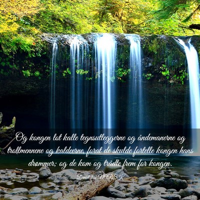 Picture 03 - Daniel 2:2 NORSK - Og kongen lot kalle tegnsutleggerne og - Bible Verse Picture