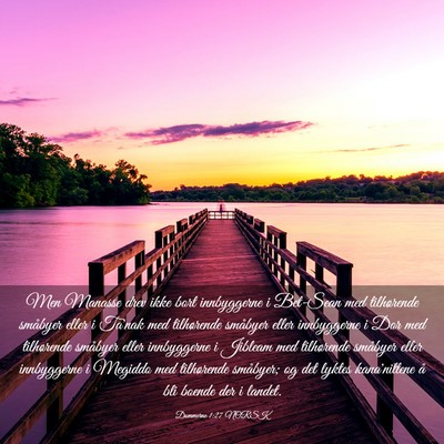 Picture 03 - Dommerne 1:27 NORSK - Men Manasse drev ikke bort innbyggerne i Bet-Sean - Bible Verse Picture