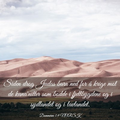Picture 03 - Dommerne 1:9 NORSK - Siden drog Judas barn ned for å krige mot de - Bible Verse Picture