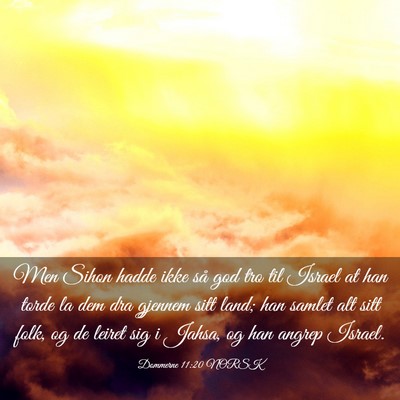 Picture 03 - Dommerne 11:20 NORSK - Men Sihon hadde ikke så god tro til Israel at - Bible Verse Picture