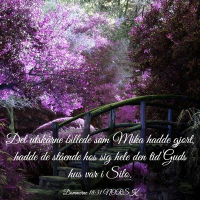 Picture 03 - Dommerne 18:31 NORSK - Det utskårne billede som Mika hadde gjort, hadde - Bible Verse Picture