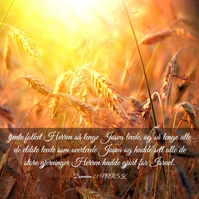 Picture 03 - Dommerne 2:7 NORSK - tjente folket Herren så lenge Josva levde, og - Bible Verse Picture