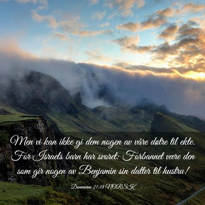 Picture 03 - Dommerne 21:18 NORSK - Men vi kan ikke gi dem nogen av våre døtre til - Bible Verse Picture