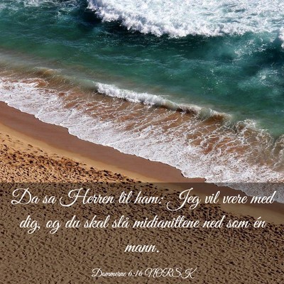 Picture 03 - Dommerne 6:16 NORSK - Da sa Herren til ham: Jeg vil være med dig, og - Bible Verse Picture