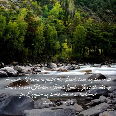 Picture 03 - Dommerne 6:8 NORSK - da sendte Herren en profet til Israels barn, og - Bible Verse Picture